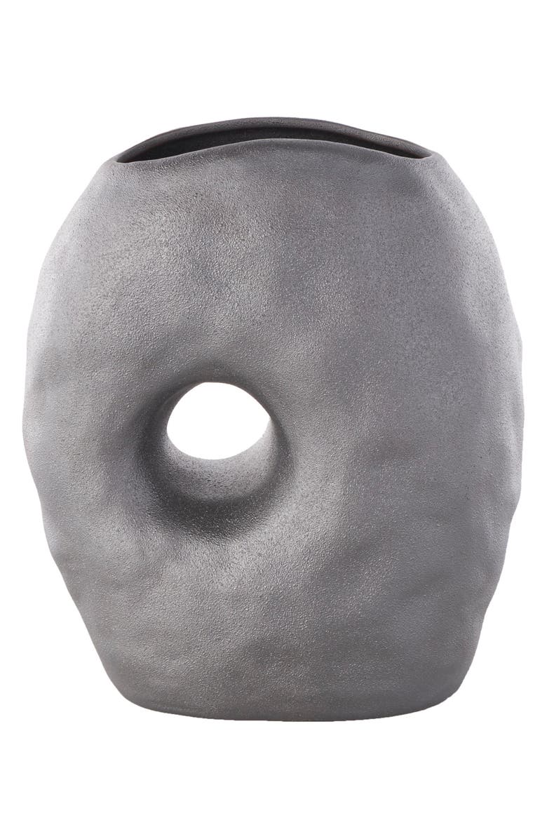 GINGER BIRCH STUDIO Abstract Textured Vase, Alternate, color, Gray