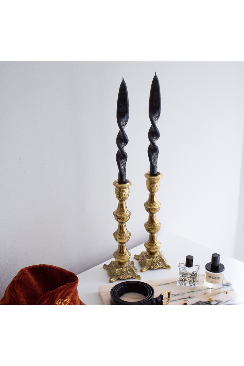 Taper Candle Set, Alternate, color, Ivory