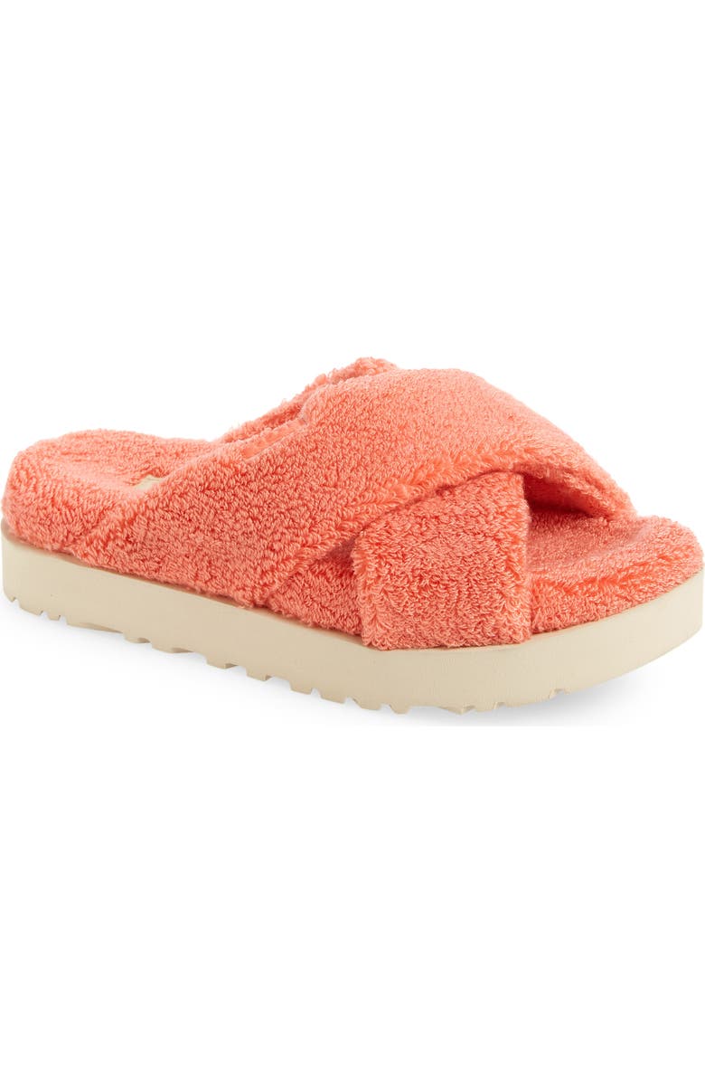 UGG<sup>®</sup> Fuzz Sugar Terry Crossover Slide Slipper, Main, color,