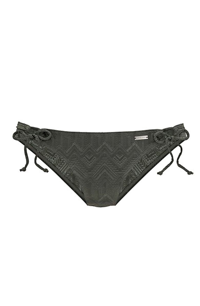 LASCANA Women's Textured Side Tie Bikini Bottom, Alternate, color, Olive