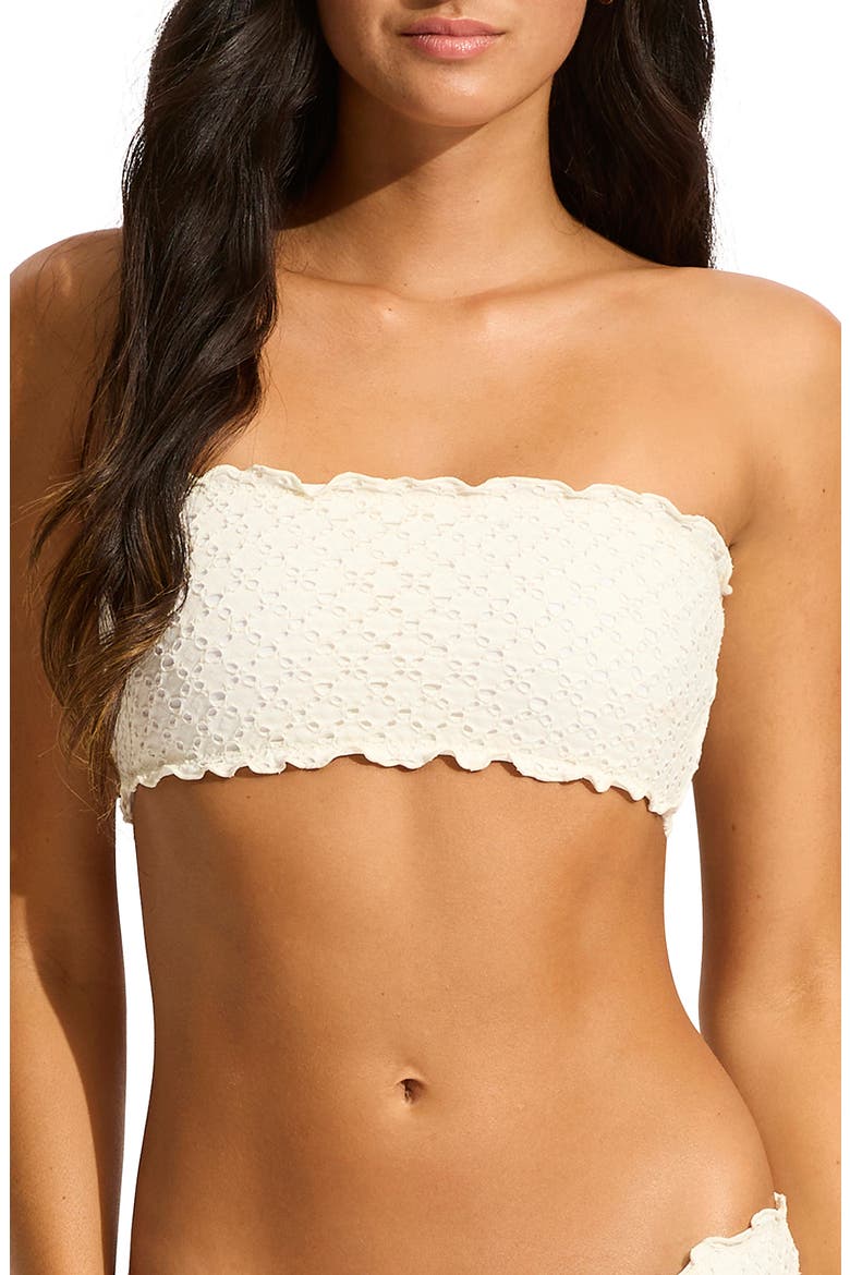 Daydreamer Strapless Bikini Top, Main, color, VANILLA