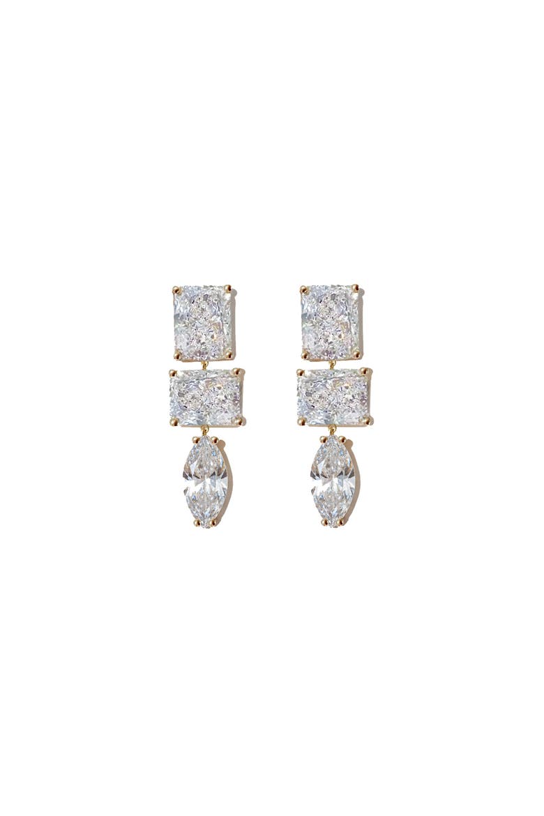 Pedro Earrings, Main, color, White/Gold