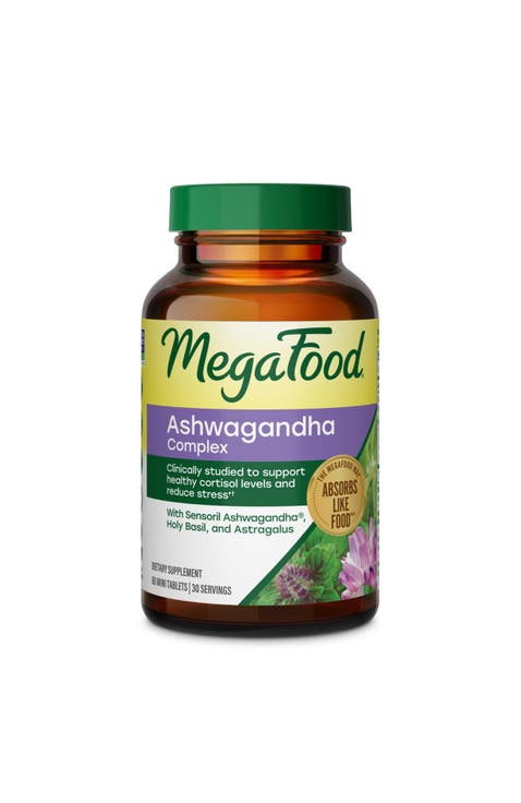 Ashwagandha Complex, Cortisol Supplement, Vegetarian, Gluten Free, 60 Mini Tablets