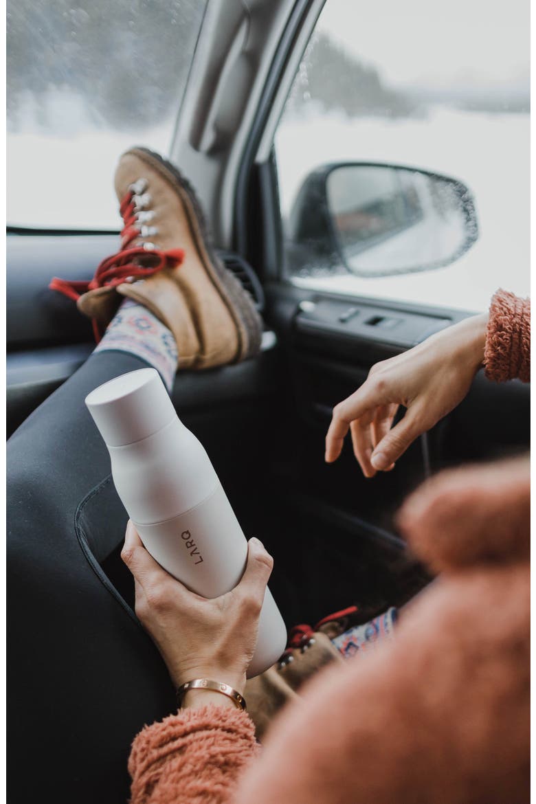 Self Cleaning Water Bottle, Alternate, color, GRANITE WHITE
