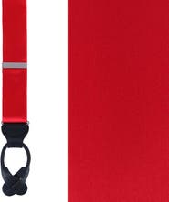 Trafalgar Dutton Solid Color Silk Button End Suspenders