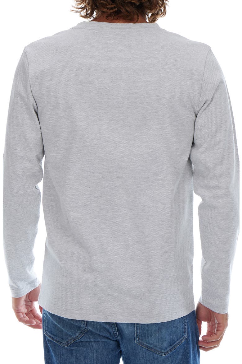 Textured Long Sleeve Crewneck T-Shirt, Alternate, color, OATMEAL HEATHER