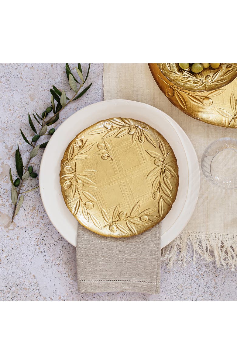 VIETRI Moon Glass Salad Plate, Main, color, Gold