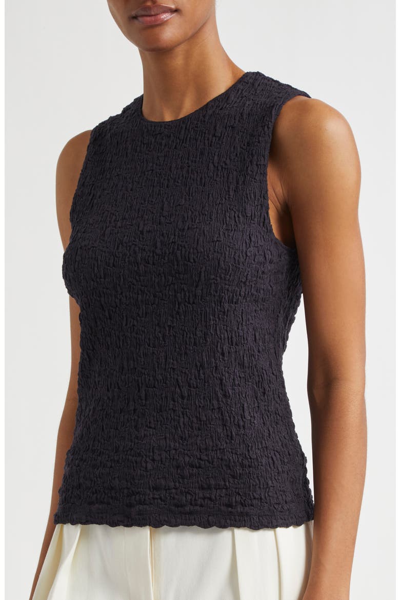 Smocked Sleeveless Top, Alternate, color, COASTAL