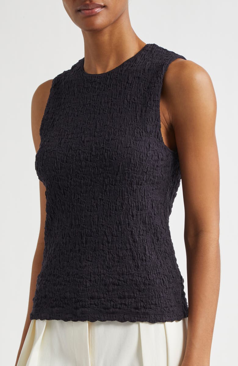 Vince Smocked Sleeveless Top, Alternate, color, Coastal