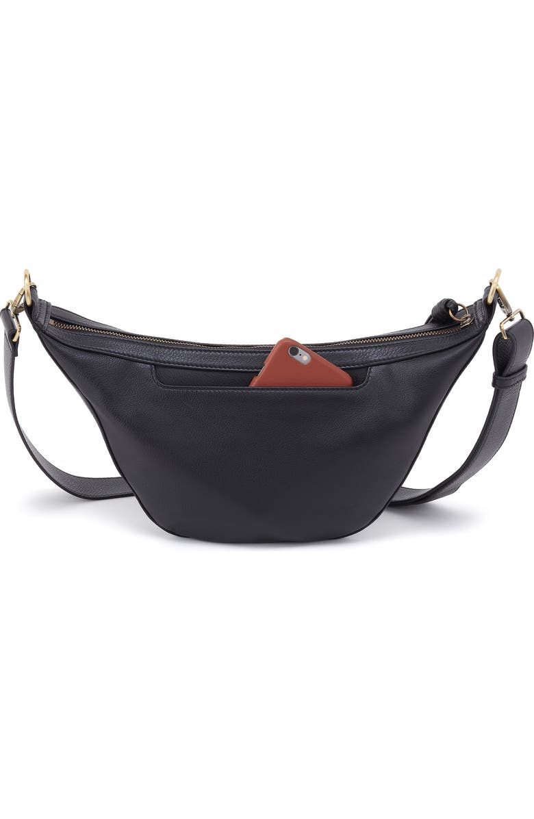 HOBO Carmen Leather Sling Bag, Alternate, color, Black