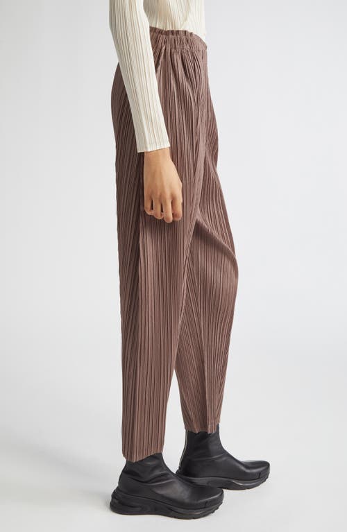 Issey Miyake Pleated Trousers In Brown
