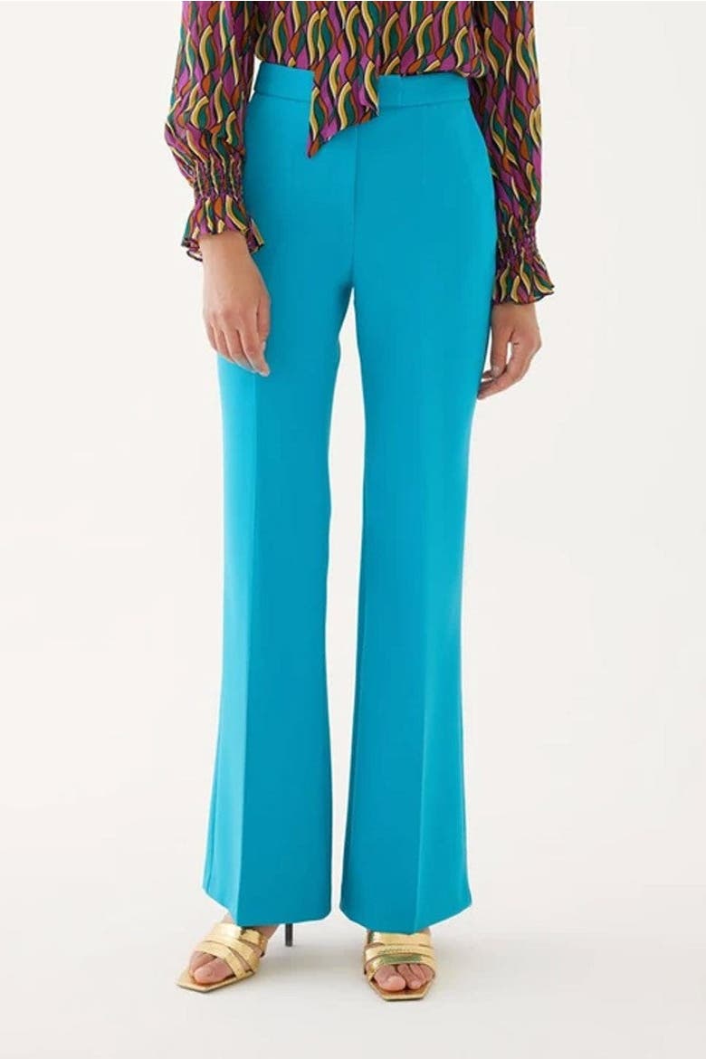 High Waisted Pants, Alternate, color, TURQUOISE