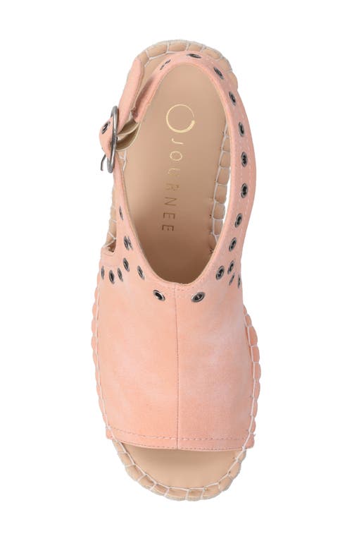 Shop Journee Collection Crisie Espadrille Wedge Sandal In Pink