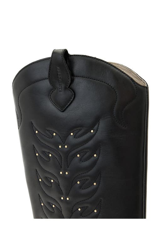 Allsaints Dolly Studded Western Boot In Black