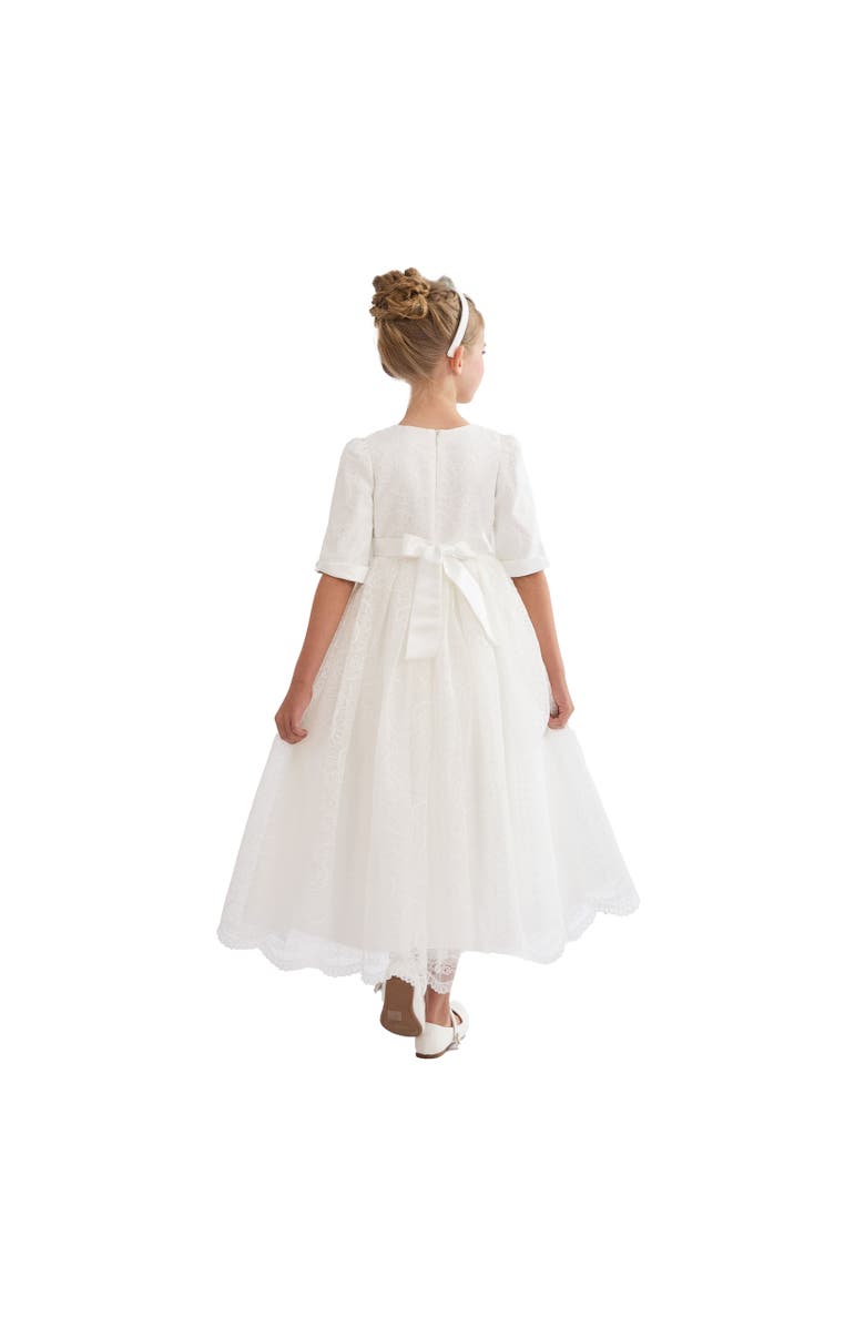 Tulleen Shannora Puff Sleeve Formal Dress, Alternate, color, White