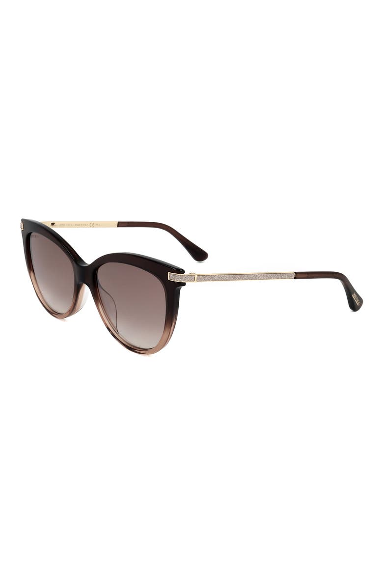 56mm Cat Eye Sunglasses, Alternate, color, BROWN SHADED BEIGE