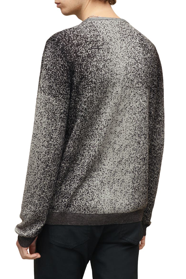 Tyrrell Pixel Regular Fit Cotton, Alpaca & Silk Sweater, Alternate, color, BLACK