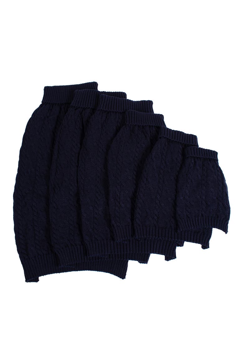 Cable Knit Dog Sweater, Alternate, color, NAVY
