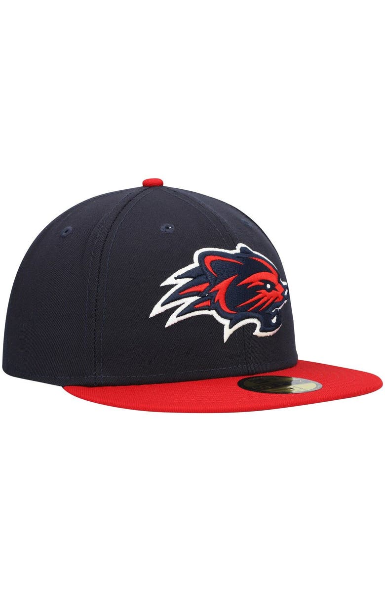 New Era Men's New Era Navy New Hampshire Fisher Cats Authentic Collection Road 59FIFTY Fitted Hat, Alternate, color,