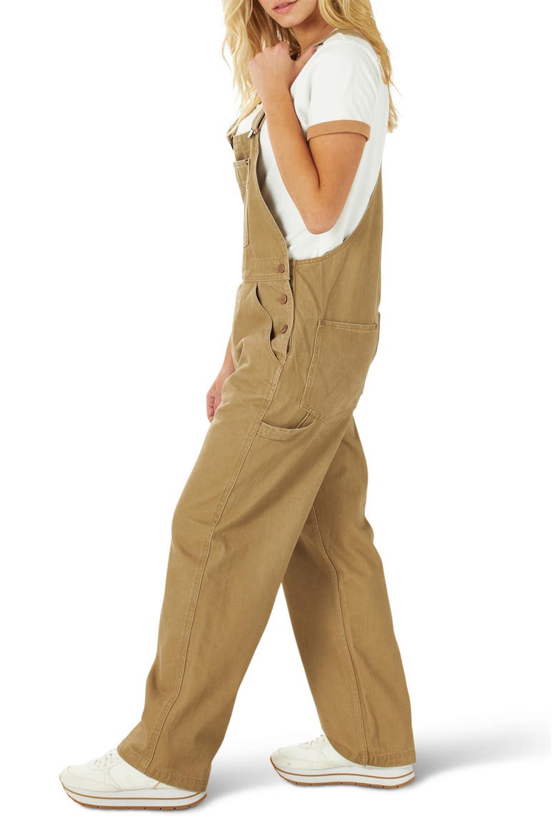 Cotton Canvas Overalls, Alternate, color, KELP