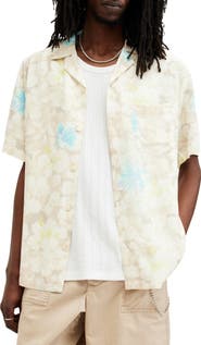 AllSaints Nevada Floral Print Camp Shirt
