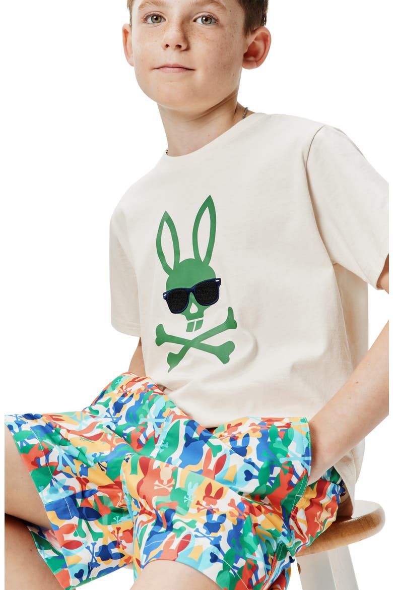 Kids' Luca Embroidered Pima Cotton Graphic T-Shirt, Alternate, color, PRISTINE