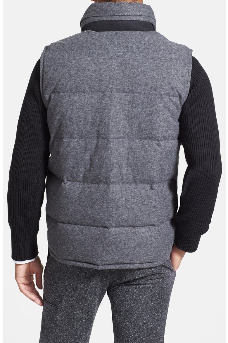 Down Flannel Vest, Alternate, color, GREY