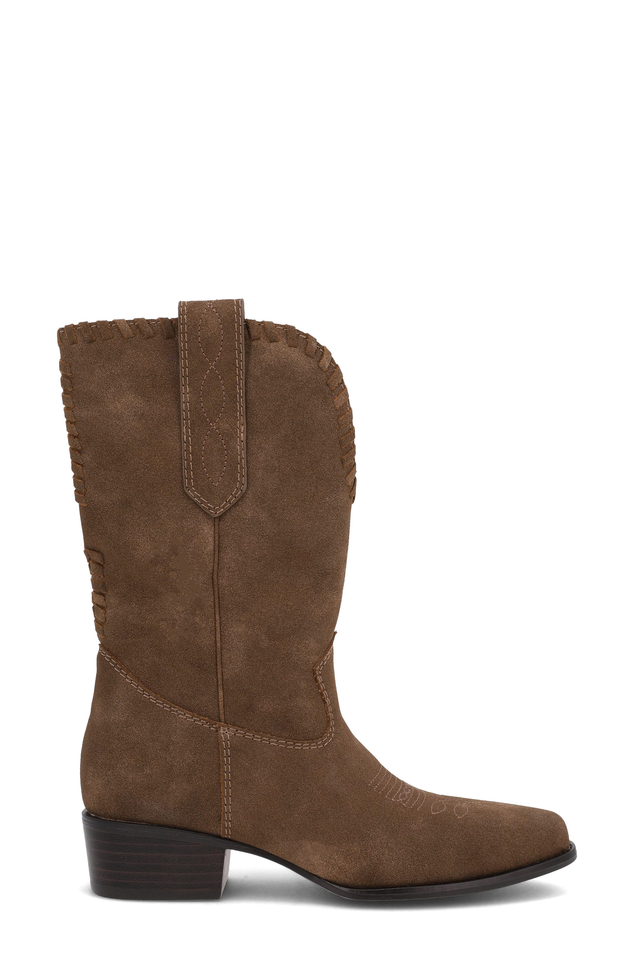 Eliseo Faux Suede Western Boot, Alternate, color, LIGHT BROWN