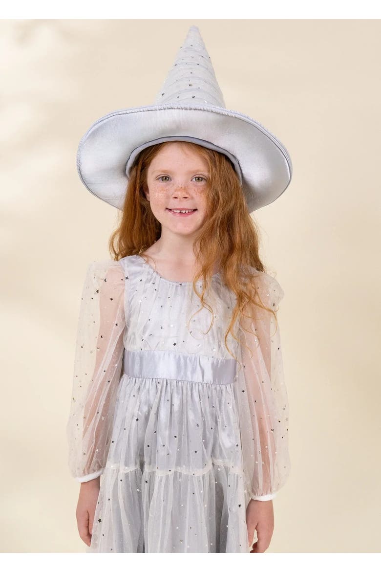 Star Princess with Hat Dress Play Costume, Alternate, color, Silver