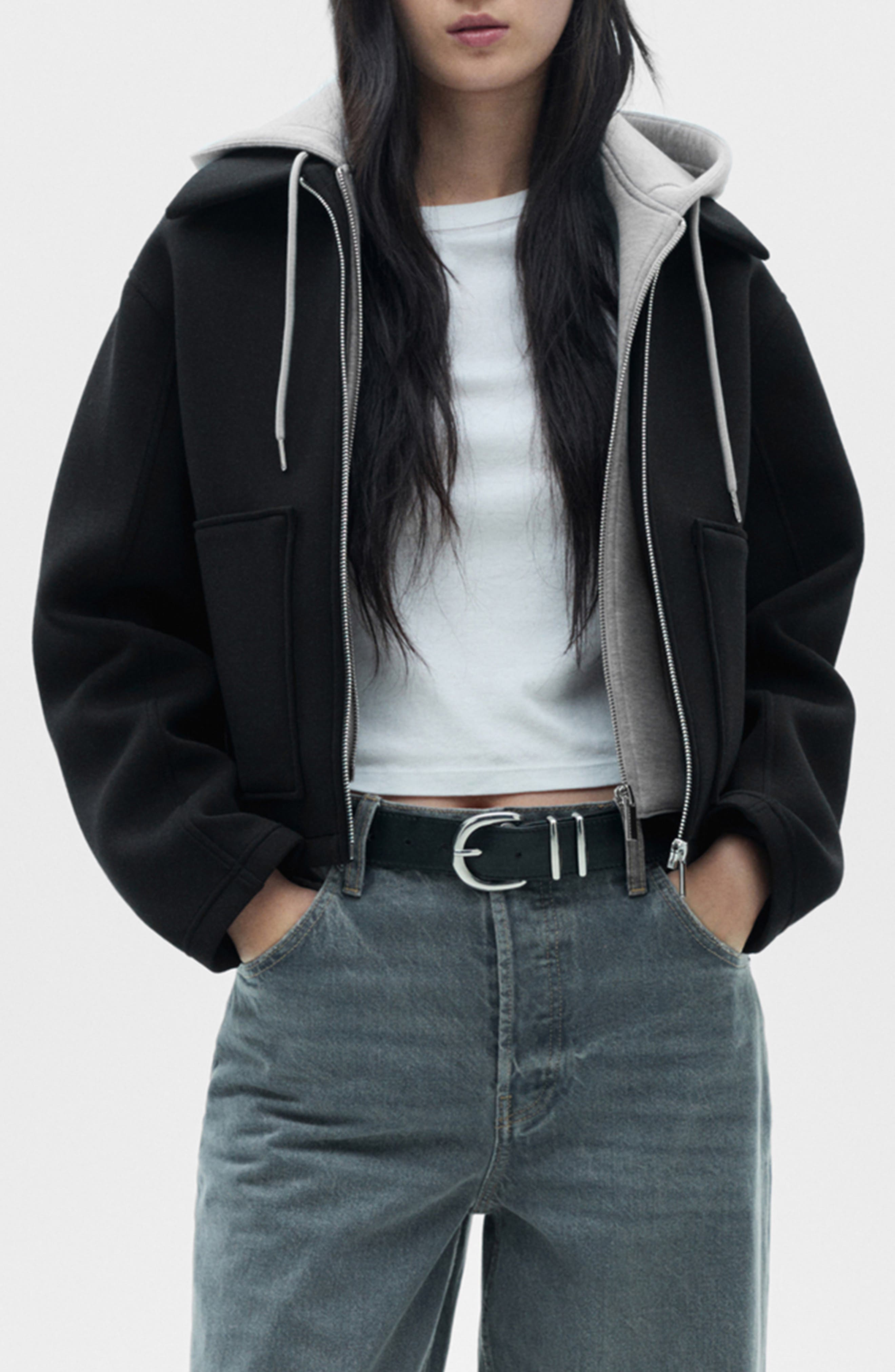 MANGO Noa Removable Hood Jacket (Women) | Nordstrom