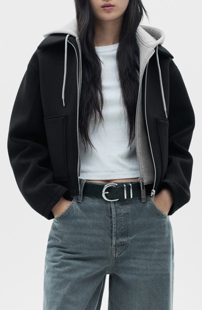 MANGO Noa Removable Hood Jacket, Main, color,