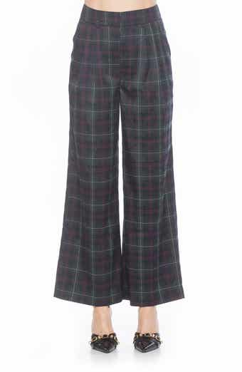 Alexia Admor Plaid Wide Leg Pants