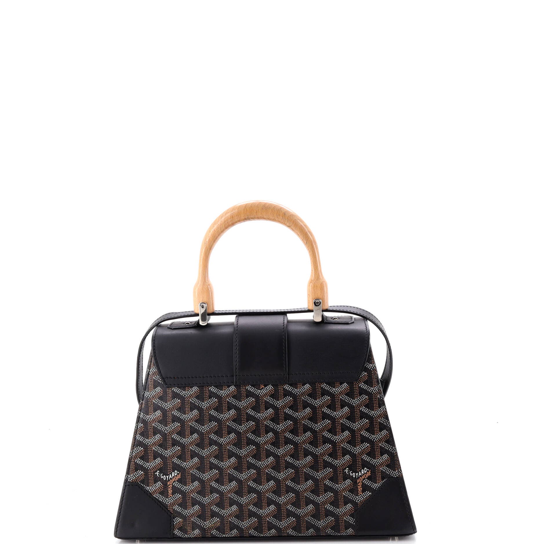 Saigon Top Handle Bag Coated Canvas with Leather PM, Alternate, color, Black