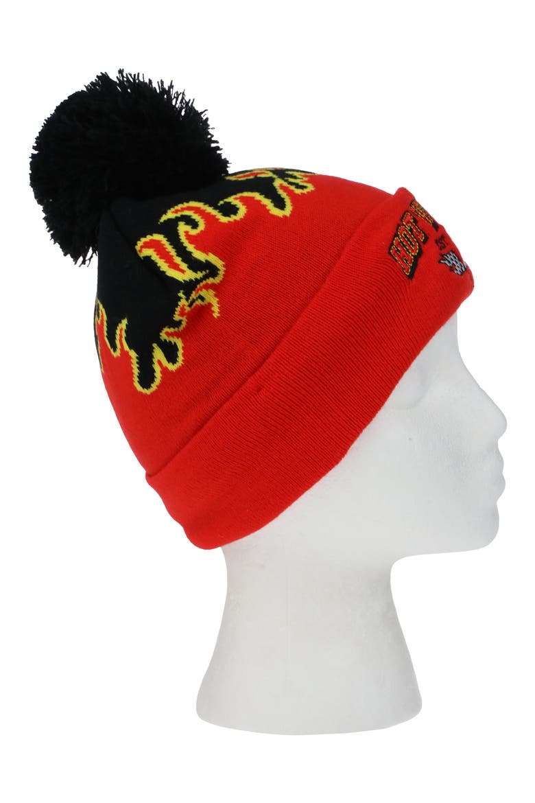 Kids' Hot Wheels Beanie & Gloves Set, Alternate, color, BLACK/ RED MULTI