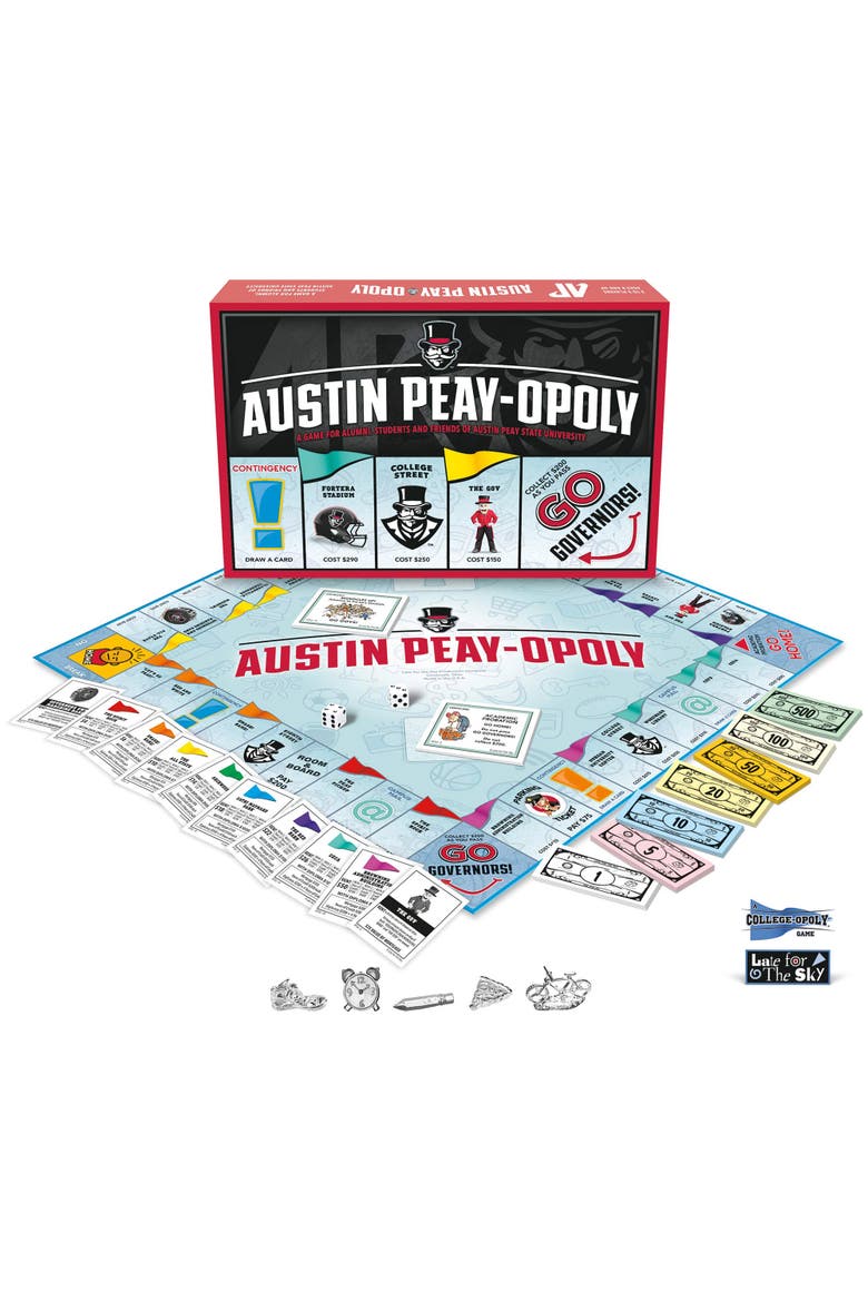 University Austin Peayopoly Monopoly Board Game, Alternate, color, Multicolored