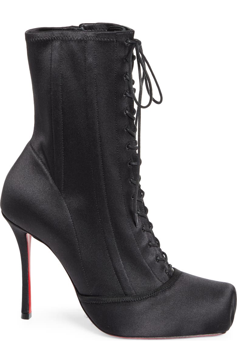 Christian Louboutin Cassia Pavlova Lace-Up Bootie, Alternate, color, Black