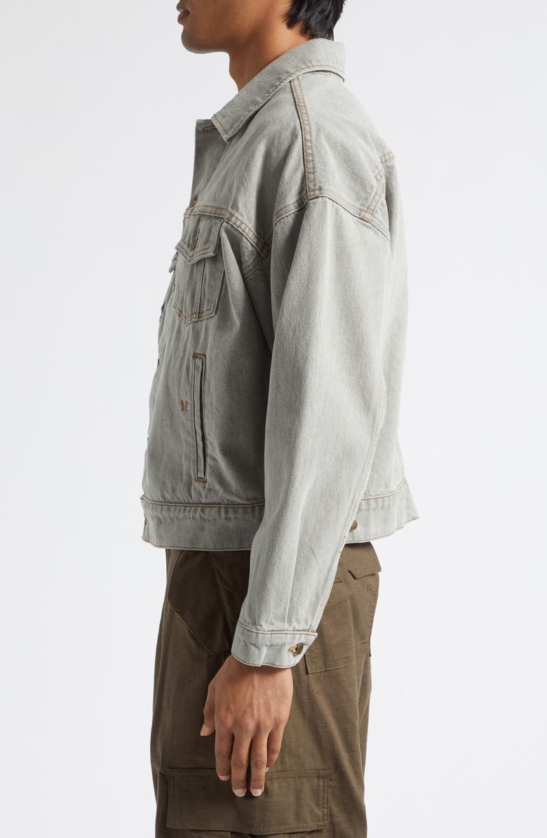 Rhude Denim Trucker Jacket, Alternate, color, Liberty Grey