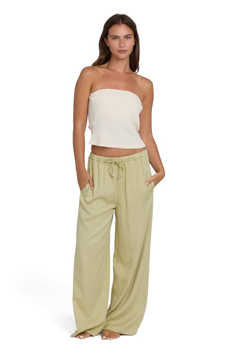 Billabong Wanderer Drawstring Wide Leg Pants, Alternate, color, Cactus