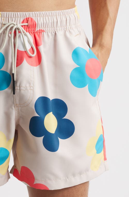 Oas Daisy Relaxed Fit Swim Trunks In Beige