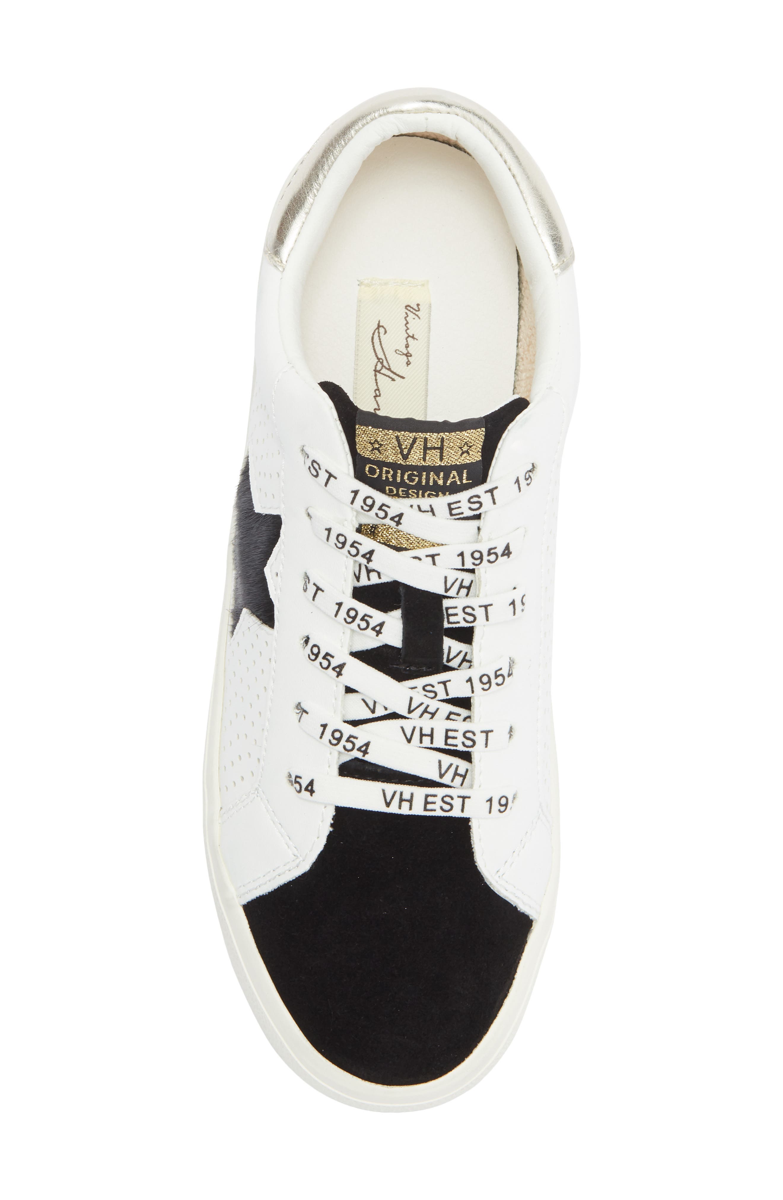 Vintage Havana Gadol Perforated Leather Sneaker, Alternate, color, Black/ White Multi