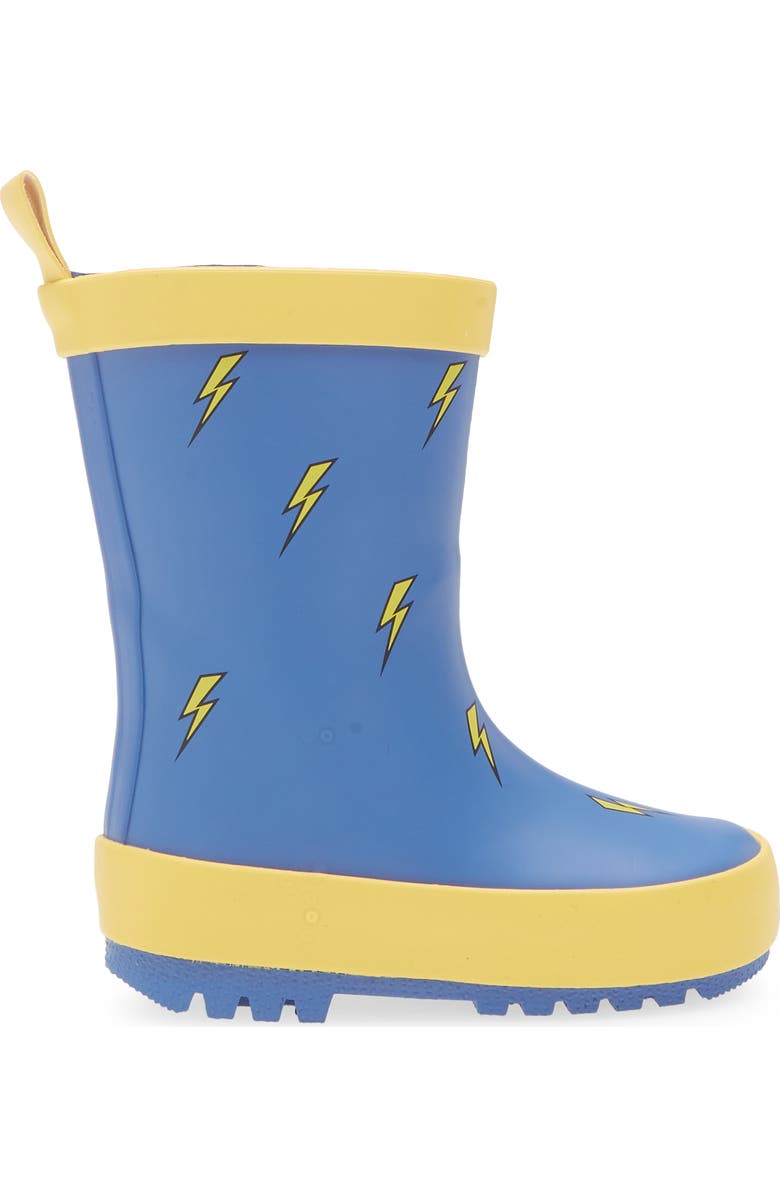 Harper Canyon Kids' Audra Lightning Bolt Rain Boot, Alternate, color, Blue Multi