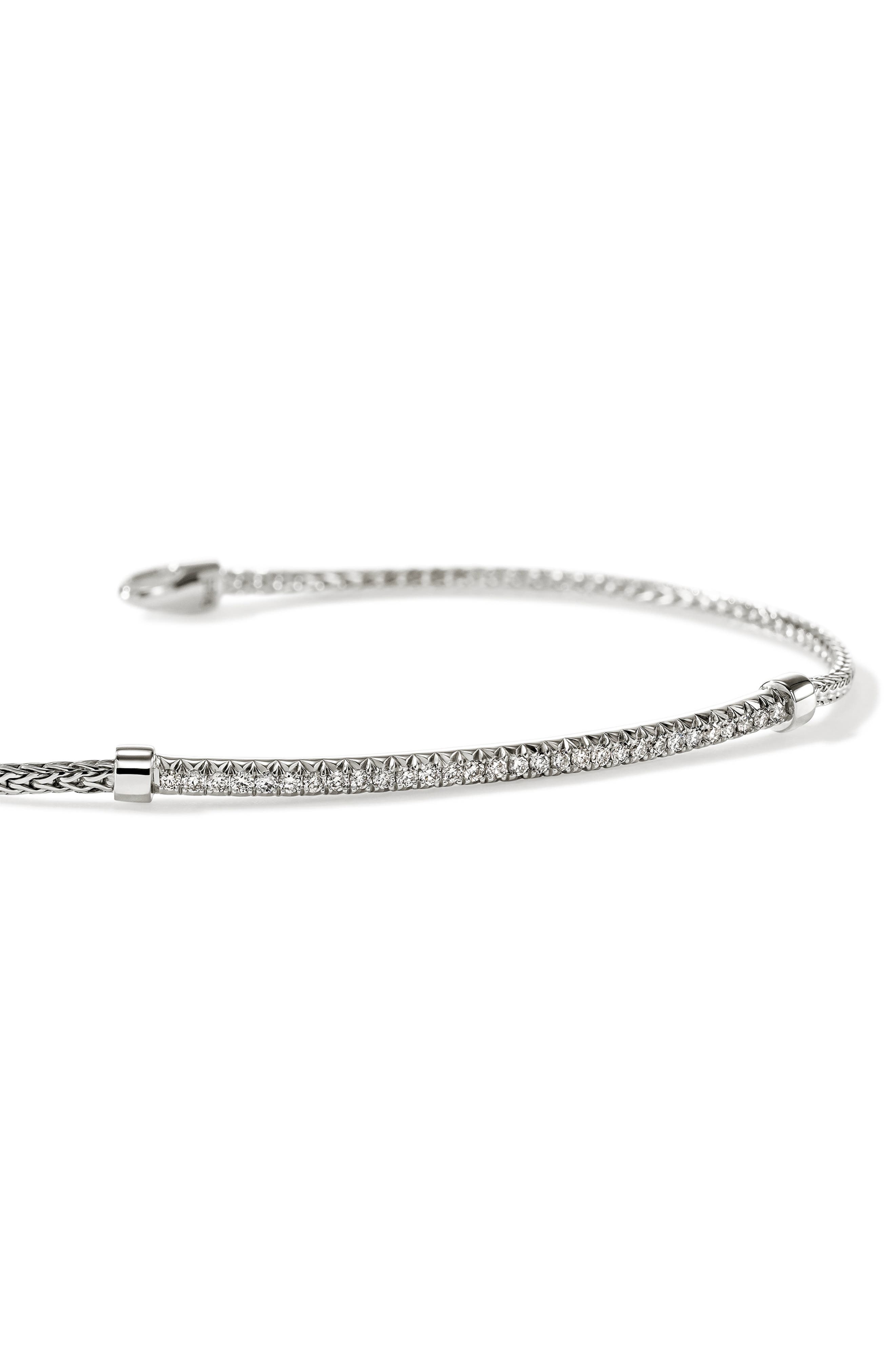 John Hardy Essentials Sterling Silver Pavé Bar Bracelet (Women) | Nordstrom