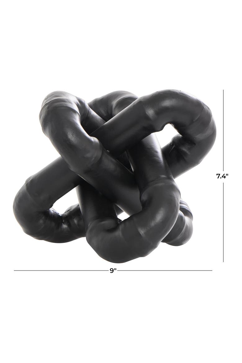 Contemporary Chain Link Statue, Alternate, color, BLACK