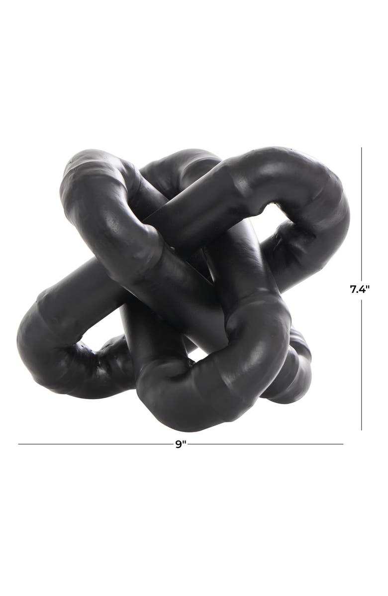 UMA Contemporary Chain Link Statue, Alternate, color, Black