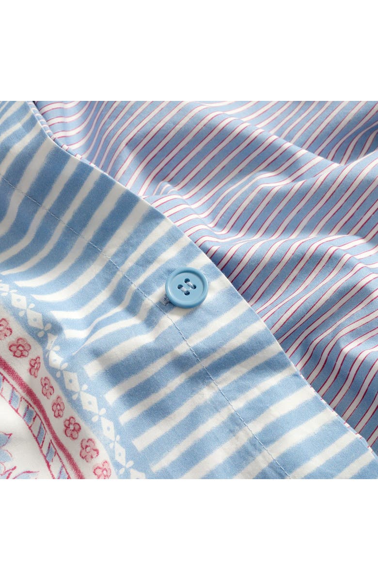 Zsa Zsa Zsu Lahor 200 Tc King Size 100% Cotton Percale Duvet Cover Full Set 94X87 In, Alternate, color, Blue