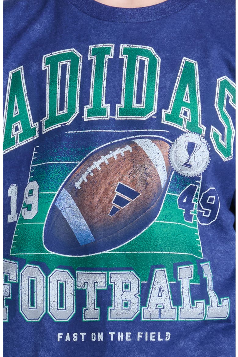 Kids' Football Graphic T-Shirt, Alternate, color, DARK BLUE