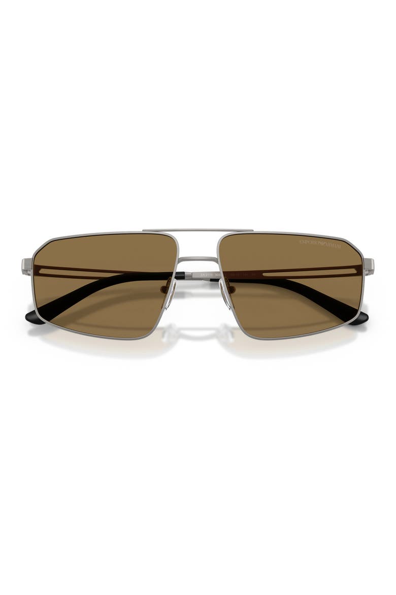 59mm Aviator Sunglasses, Alternate, color, MATTE GUNMETAL / DARK BROWN