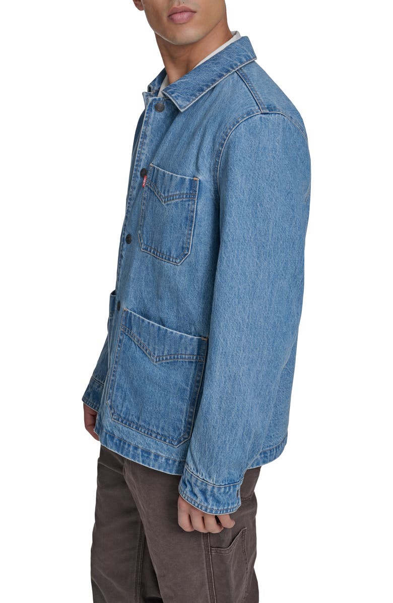 Levi's Cotton Denim Chore Coat, Alternate, color, Light Wash Denim