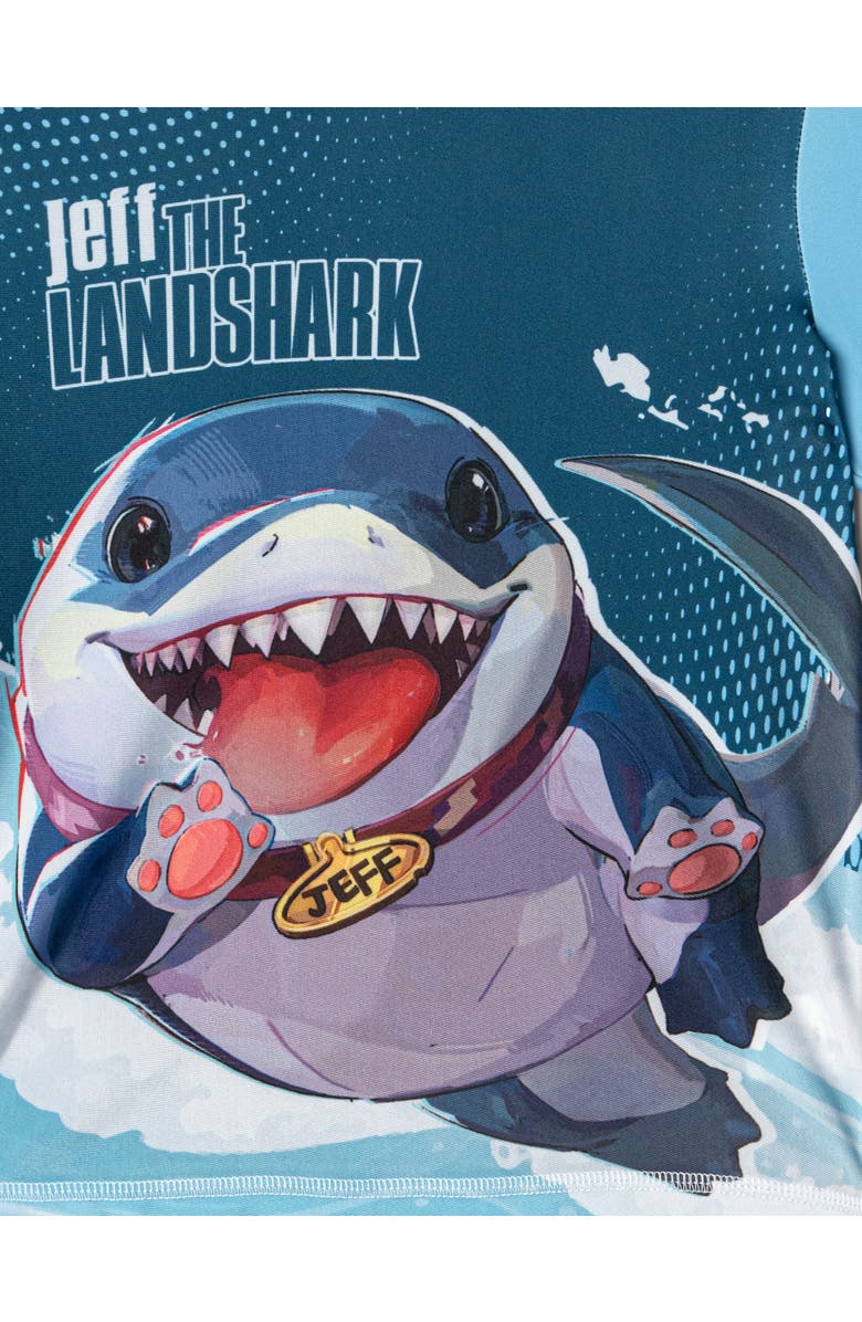 Marvel Jeff Swimwear 2-Piece Rashguard and Swim Trunks Set, Alternate, color, Jeff Landshark Blue