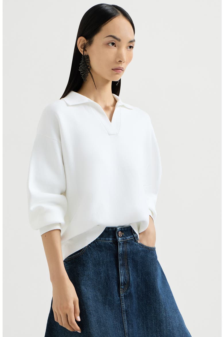 Double knit polo shirt, Alternate, color, White